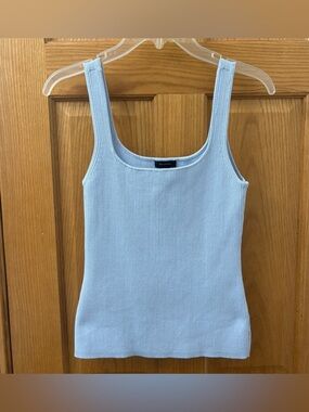Halogen Baby Blue Ribbed Tank Top Size Women’s XS
